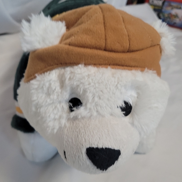 Greenbay Packer NFL White Bear Mascot Large 20" Pillow Pet Stuffed Animal Pillow - Picture 2 of 13